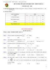 Đề cương ôn tập Học kì 2 Toán 11 trường THPT Việt Đức (Hà Nội) năm 2025–2026